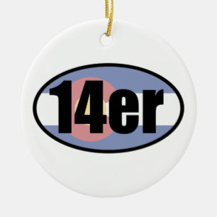 Colorado 14ers keramik ornament