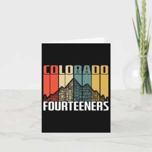 Colorado 14ers Wandern Fourteeners Retro Vintag Gi Karte