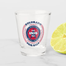 Colorado 38. Star Patriotic Shot Glas