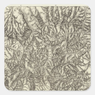 Colorado 6 quadratischer aufkleber