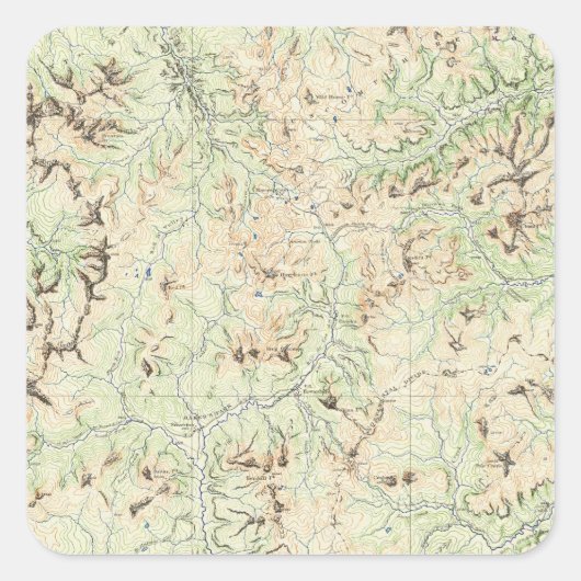 Colorado 6 quadratischer aufkleber (Vorderseite)