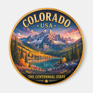 Colorado Alpenlandschaft Reiseerinnerungen 🟡 Magnet