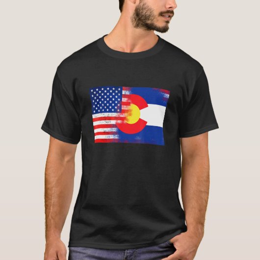 Colorado American Flag Fusion Essential T-Shirt (Vorderseite)