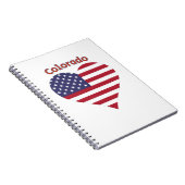 Colorado American Flag Herz Notizblock (Rechte Seite)