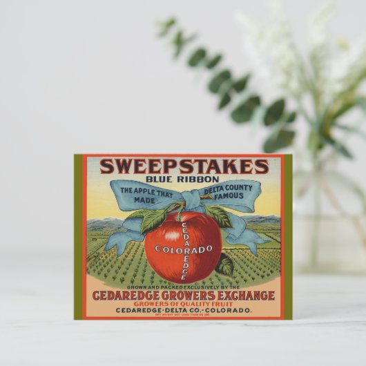 Colorado Apple Design Postkarte (Stehend Vorderseite)