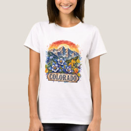 Colorado-Aquarellberge PNG-Staatsdesign T-Shirt