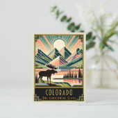 Colorado | Art Deco Postkarte (Stehend Vorderseite)