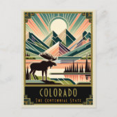Colorado | Art Deco Postkarte (Vorderseite)