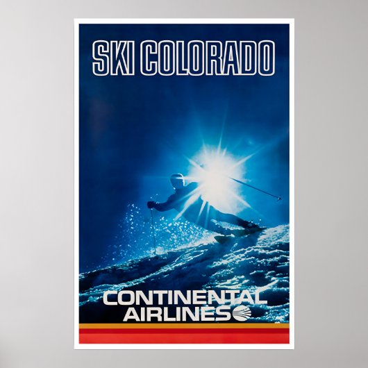 Colorado Art Ski Poster Continental Airlines (Vorne)