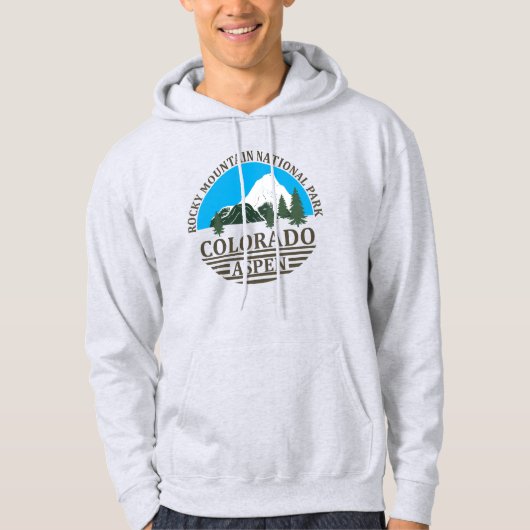 Colorado Aspen Skigebiet Blau Himmel Hoodie (Vorderseite)