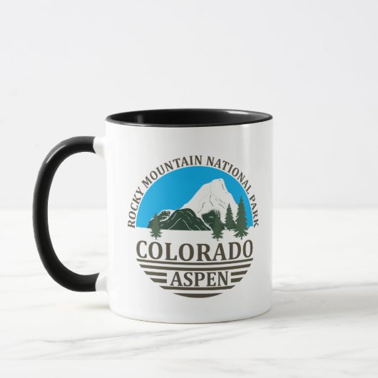 Colorado Aspen Skigebiet Blau Himmel Tasse (Links)