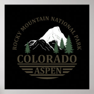 Colorado-Aspen-Skigebiet Poster