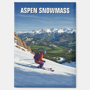 Colorado Aspen Snowmasseschilder Skifahren Magnet