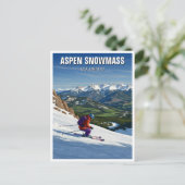 Colorado Aspen Snowmasseschilder Skifahren Postkarte (Stehend Vorderseite)