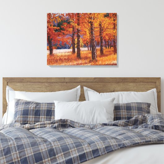 Colorado Aspens in Vibrant Autumn Splendor Leinwanddruck (Insitu (Schlafzimmer))