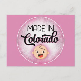 Colorado Baby Funny Pink New Girl Postcard Postkarte