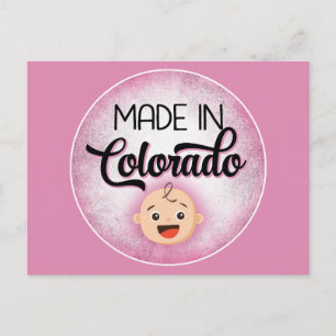 Colorado Baby Funny Pink New Girl Postcard Postkarte