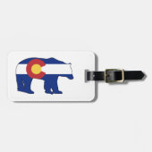 Colorado-Bärenflagge Gepäckanhänger (Vorderseite horizontal)