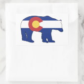 Colorado-Bärenflagge Rechteckiger Aufkleber (Tasche)