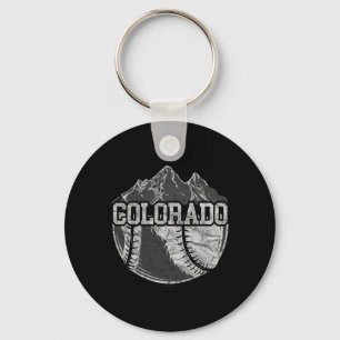 Colorado Baseball Fan T-Shirt Vintag Rocky Mountai Schlüsselanhänger
