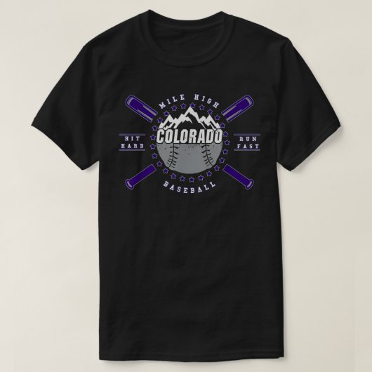 Colorado Baseball Rocky Mountains Grafikdesign T-Shirt (Design vorne)