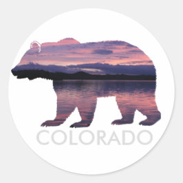Colorado Bear | Sonnenuntergang | Circle Aufkleber