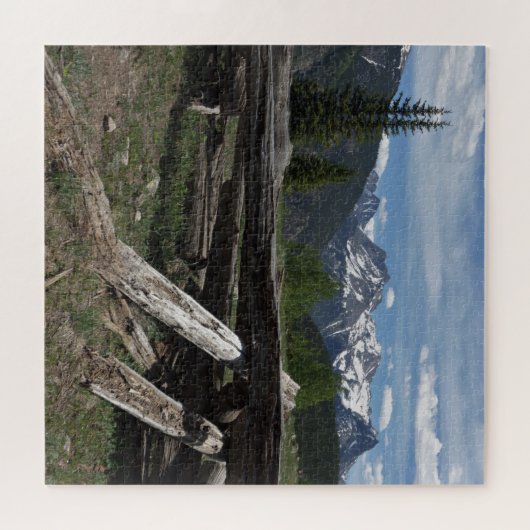 Colorado-Berg mit Rustikalem Logs Puzzle (Horizontal)