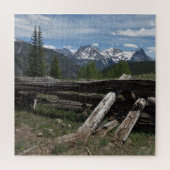 Colorado-Berg mit Rustikalem Logs Puzzle (Vertikal)