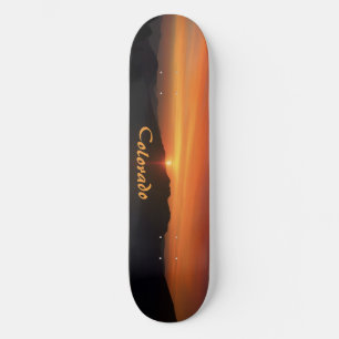 Colorado Berg Sonnenuntergang Skateboard