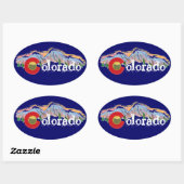 Colorado-Bergsticker Ovaler Aufkleber (Blatt)
