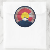 Colorado-Bergsticker Runder Aufkleber (Tasche)
