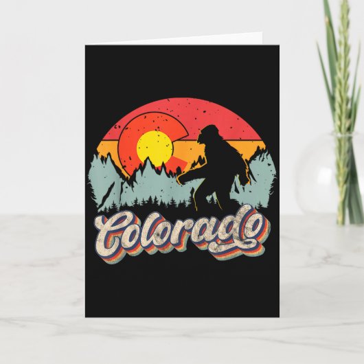 Colorado Bergwandern Bigfoot Camng Retro 80er S Karte (Vorderseite)