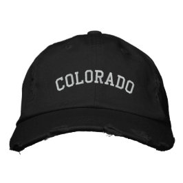 Colorado bestickte bekleidete Hartkappe Schwarz Kappe