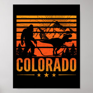 Colorado Bigfoot Berg Dinosaurier Bigfoot Camping Poster