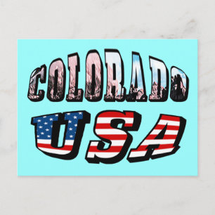 Colorado Bild und USA Text Postkarte