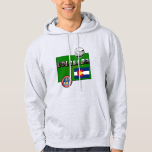 Colorado Bildtext, Flagge, Siegel, Vierteldollar, Hoodie