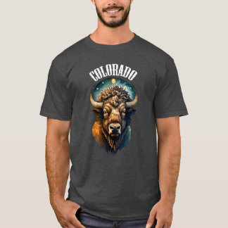 Colorado Bison Natur Fan Vintage Staatsstolz CO T-Shirt