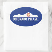 Colorado Bitte Ovaler Aufkleber (Tasche)