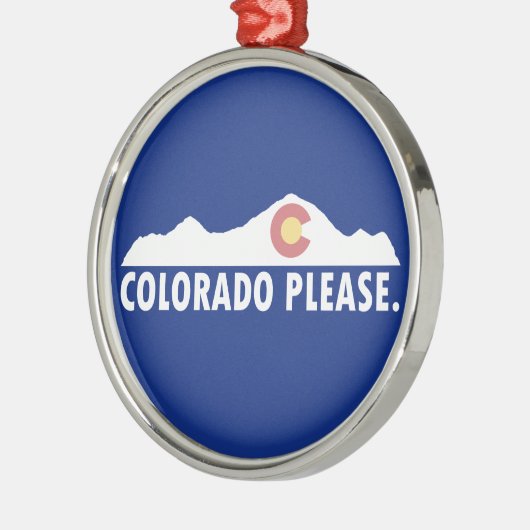Colorado Bitte Silbernes Ornament (Links)