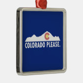 Colorado Bitte Silbernes Ornament (Rechts)
