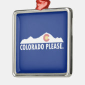 Colorado Bitte Silbernes Ornament (Links)