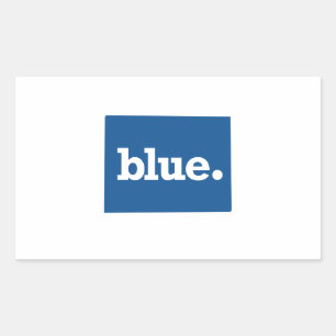 COLORADO BLauer STAAT Rechteckiger Aufkleber