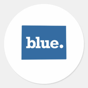 COLORADO BLauer STAAT Runder Aufkleber