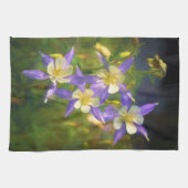 Colorado Blue Columbine Painting - Original Art Geschirrtuch (Horizontal)