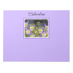 Colorado Blue Columbine Painting - Original Art Notizblock