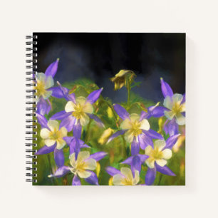 Colorado Blue Columbine Painting - Original Art Notizblock