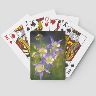 Colorado Blue Columbine Painting - Original Art Spielkarten
