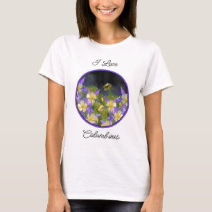 Colorado Blue Columbine Painting - Original Art T-Shirt