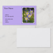 Colorado Blue Columbine Painting - Original Art Visitenkarte (Vorne/Hinten)