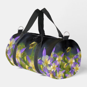 Colorado Blue Columbines Malerei Original Art Duffle Bag